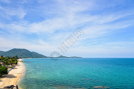 拉梅海滩高角角视图海岸海洋地平线风景天空海岸线异国岩石天际支撑图片