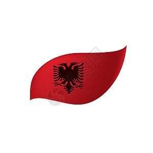 阿尔巴尼亚它制作图案插图世界黑色海浪旗帜政治丝带爱国横幅旅行图片