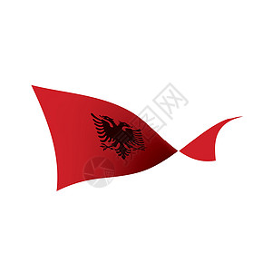 阿尔巴尼亚它制作图案自由红色国家黑色全球波纹横幅旅行世界丝带图片