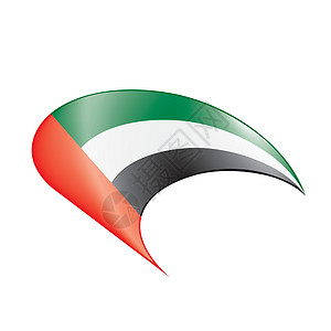 阿拉伯联合酋长国它制作图案丝带边界海浪庆典流光飞行插图框架乐队国家图片