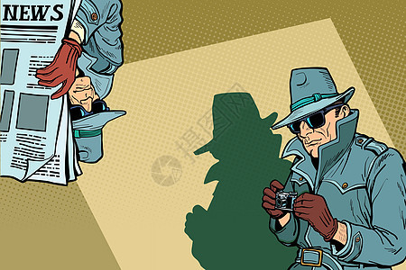 侦察间谍侦探背景概念图片