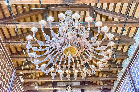 意大利威尼斯 穆拉诺 Murano吊灯工匠风格装饰奢华建筑学艺术灯泡水晶工艺图片
