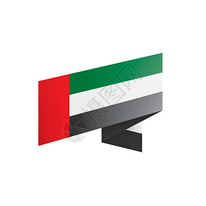 阿拉伯联合酋长国插图在白色背景上丝带流光边界横幅海浪国家乐队卡片国籍庆典图片