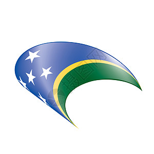 所罗门群岛它制作图案框架世界旅行丝带爱国星星国家蓝色自由横幅图片