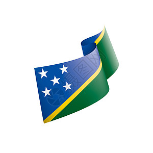 白色背景上的所罗门群岛插图国籍织物星星庆典丝带自由国家边界框架旅行图片