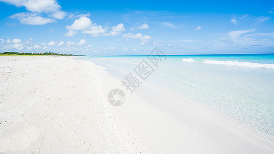 在阳光明媚的白天 瓦拉德罗美丽的海滩图片