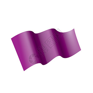 在白色背景上挥舞着紫色旗帜公告横幅艺术天鹅绒奢华网络织物标准海浪广告图片