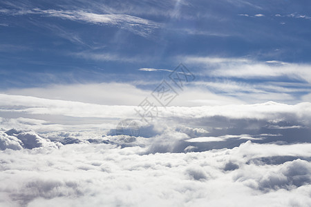 云旅行航空运输场景天堂地平线晴天天线飞机航班图片