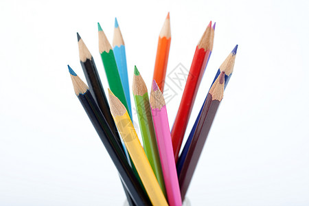 彩色铅笔素描书写办公用品绘画创造力工具工作工艺插图美术图片
