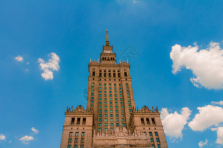 华沙文化和科学宫 从低角度发展到小节建筑学橙子中心旅行城市文化科学首都观光建筑图片