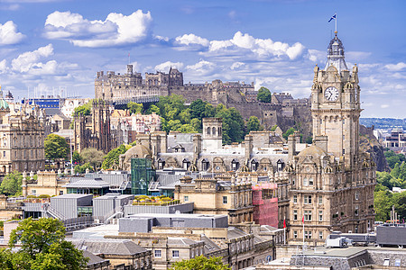 联合王国爱丁堡建筑学天空全景建筑纪念碑街道城市旅游城堡日落图片