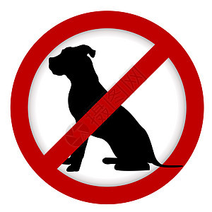 禁止狗标志插图图片
