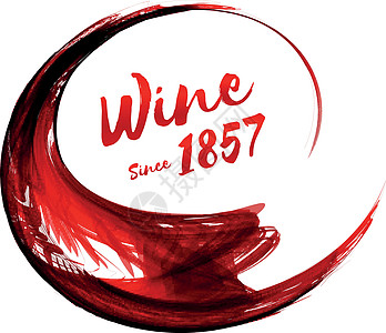 红色葡萄酒背景摘要 白色矢量插图图片