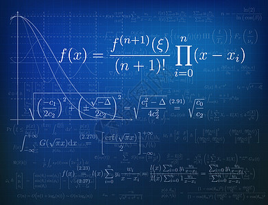 教育培训数学背景定理样本标量数字蓝色学校木板课堂物理黑板插画