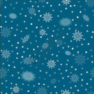 雪花无缝模式 冬季圣诞节装饰纹理水晶降雪季节反射风格插图星星圆圈装饰品艺术图片
