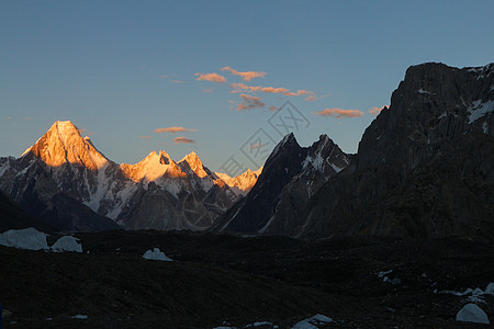 和Baltoro冰川 K2基地营地 巴基斯坦旅行天空帐篷情绪顶峰风景晴天崎岖首脑蓝色图片