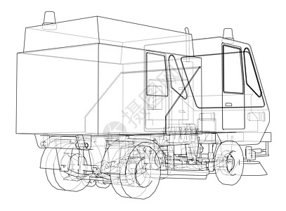 小街清洁小车概念街道扫帚技术刷子机器汽车卡车车辆真空大街图片