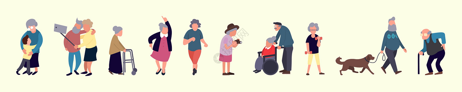 老年人群 高级户外活动 老人和妇女行走 娱乐休闲高级活动理念女士男性甘蔗公园跑步长老夫妻公民自拍运动图片