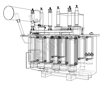 高压变压器概念工程力量车站电压渲染草图高压电缆技术活力图片