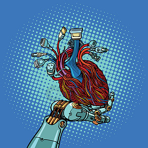 机器人汉中的网络心脏图片