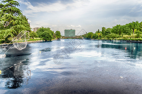 对意大利罗马欧元湖的景象观城市风景运动绿色公园地标池塘植被盆地闲暇图片