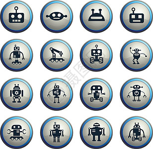 机器人图标 se控制机器电子产品电脑科学机械技术生产编程人工制品图片