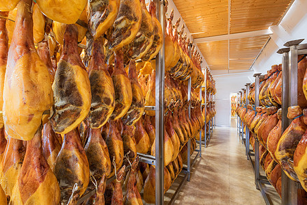 西班牙火腿地窖 食品工业食物乡村持有者熟食治愈小吃仓库调色板美食猪肉图片
