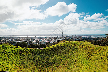 新西兰奥克兰市Eden公园草地首都旅游城市港口陨石花园场地景点旅行图片