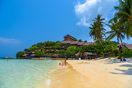 苏拉坦岛Haad Yao海滩上游泳的人娱乐蓝色热带冒险珊瑚女孩清水旅行女士蜜月图片