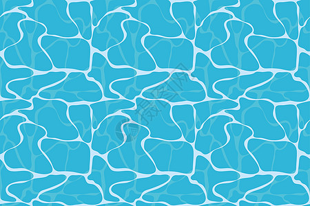 水面无缝纹理图案壁纸设计墙纸海洋蓝色液体旅行游泳插图海浪太阳假期图片