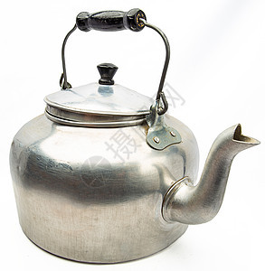 旧金属水壶厨具器具咖啡用具饮料餐具茶壶陶瓷制品光泽度图片