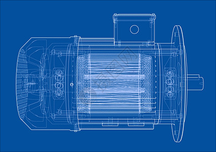 电动机草图 韦克托机械交流马达制造业引擎工厂力量速度电磁转子图片