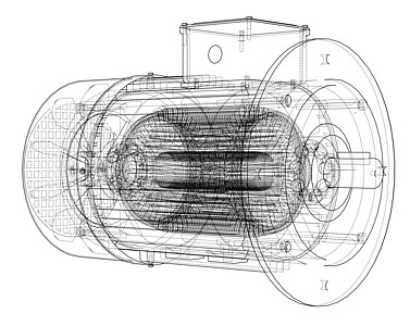 电动机草图 韦克托维修转子力量机械工程电磁工厂交流齿轮制造业图片