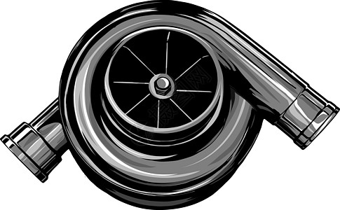 矢量图 Turbo 在孤立的白色背景上机器二人组速度车辆插图引擎压缩机活力力量运动图片