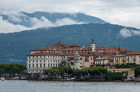 Borromele群岛马吉奥雷湖的Isola Bella岛 Stresa P蓝色假期风景花园天空岛屿山脉波浪建筑旅行图片