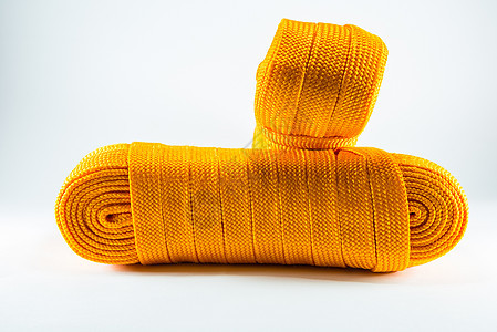橙色绳索卷 fla羊毛材料线圈纤维针织缝纫圆圈纺织品领带线索图片