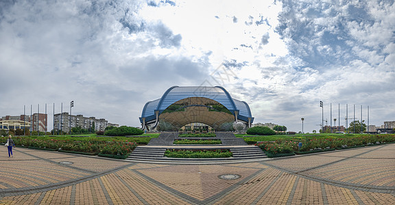 乌克兰Yuzhny市Olympus体育综合体运动建筑学社论街道房子建筑港口天空旅游景观图片