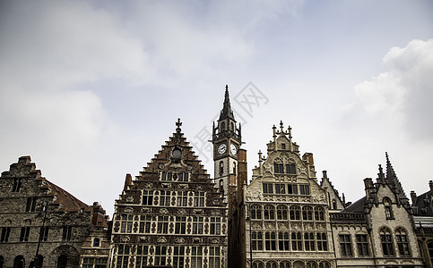 Ghent市的景色很美经济天空旅游大教堂城市联盟旅行吸引力历史性绅士图片