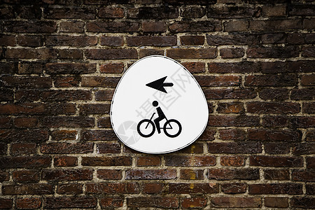 有箭的自行车标志车道线条轮子信号地面公园警告路标小路安全图片