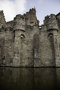 古尔斯科人遗产的根特城堡绅士城市文化护城河地标历史据点历史性运河堡垒图片