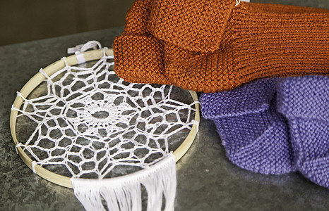 传统编织蓝色篮子纤维纺织品织物木头针线活针织材料闲暇图片