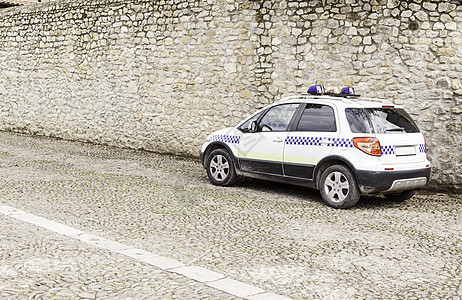 警车逮捕街道法律监视运输交通蓝色部门警告汽车图片