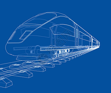 现代高速列车概念 韦克托艺术引擎草图铁路3d创新多边形商业运输旅行背景图片