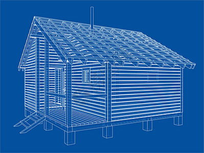 小房子草图  3 的矢量渲染工程建筑学图表设计师建筑师财产插图住房房子项目图片