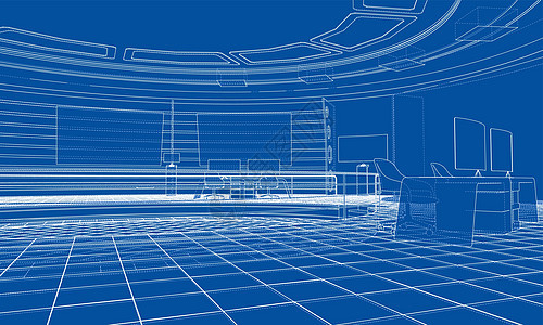 3D 轮廓内部  3 的矢量渲染文档地面草图电脑监视器项目商业公寓房间蓝图图片