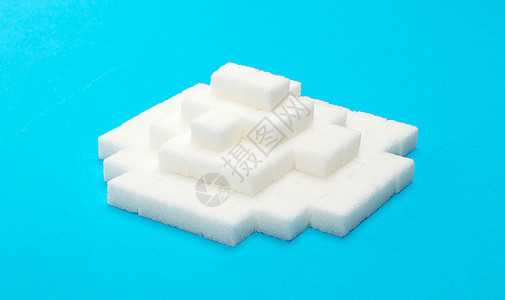 糖立方糖堆葡萄糖食物正方形糖类立方体肿块白色蔗糖蓝色精制图片