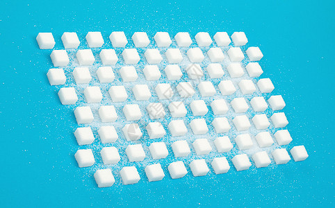 白糖糖立方体无缝食物甜食白色阴影蓝色营养葡萄糖结晶烹饪图片