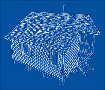 小房子草图  3 的矢量渲染绘画3d建筑房子建造海拔建筑学公寓住宅设计师图片