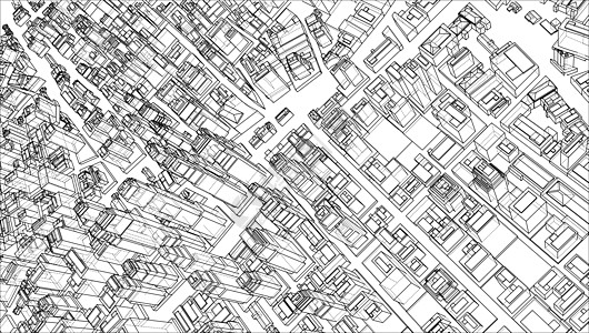 线框样式 韦克托办公室渲染绘画框架街道房子工程方案技术财产图片