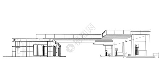 加油站  3 的矢量渲染工程汽油石油燃料建筑草图柴油机软管商业喷嘴图片